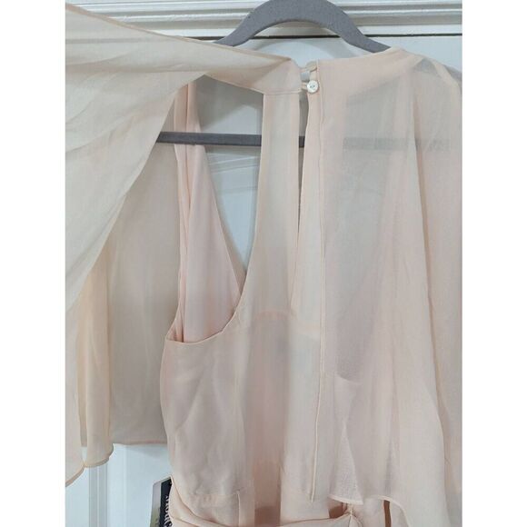 Modcloth Queen of Eden Wrap Dress Large‎ blush pink NWTs maxi chiffon bridesmaid - Picture 10 of 10
